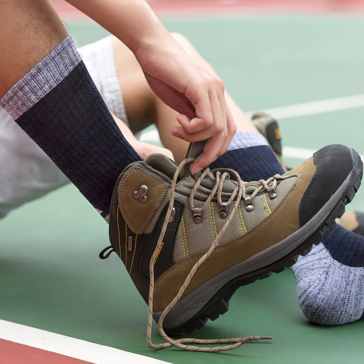 Chaussette chaussure de sécurité - Chaussettes respirantes et confortables - 5 Paires Multicolore / XL(Hommes 41-44 EU)