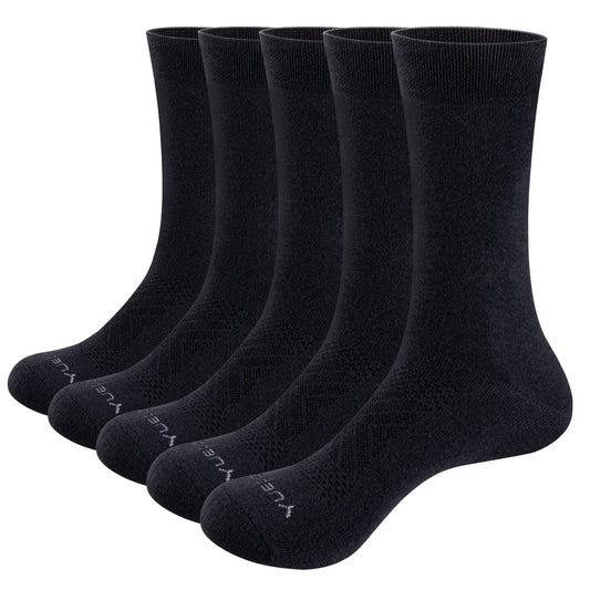 Chaussette chaussure de sécurité - Coton respirant pour confort optimal - 5 Paires Noir / L(Taille 37-41)