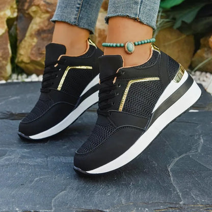 Basket orthopédique femme - Sneakers légères à semelle épaisse et