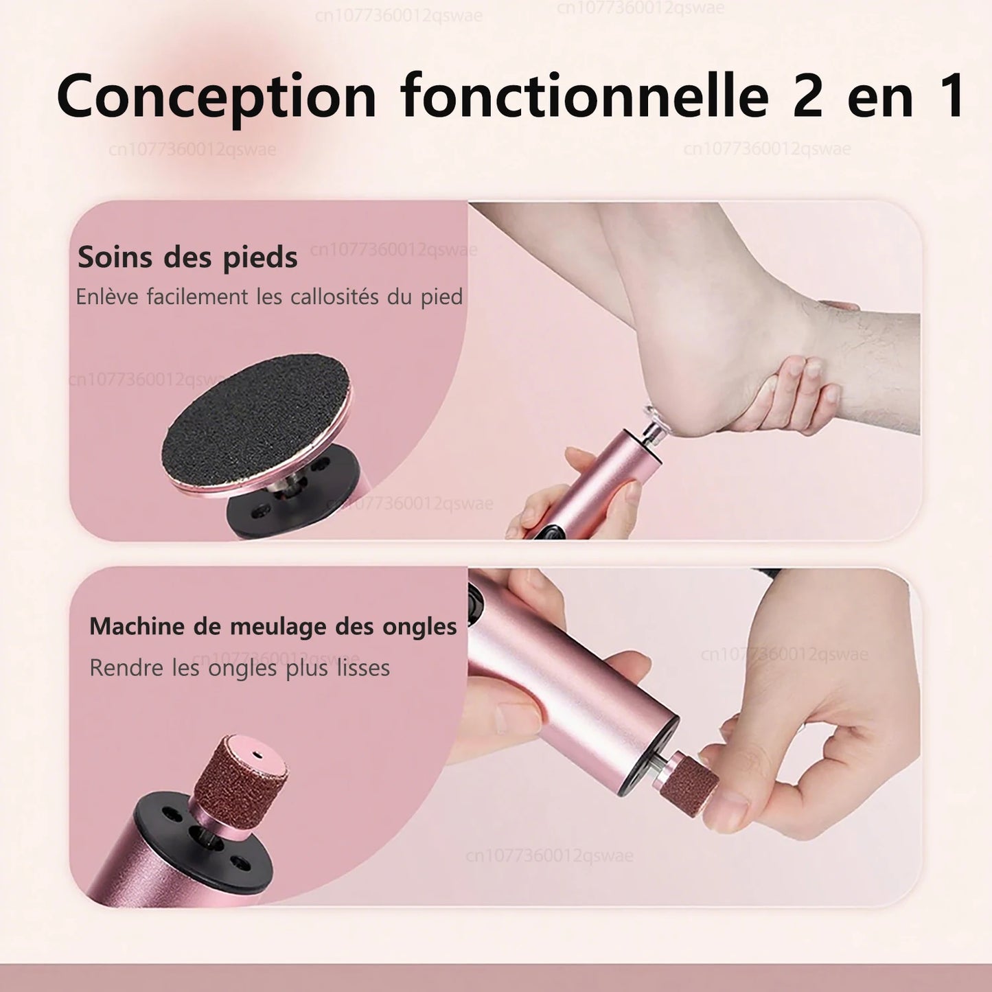 Râpe à pied électrique - Outil rechargeable pour éliminer les callosités - Image 4