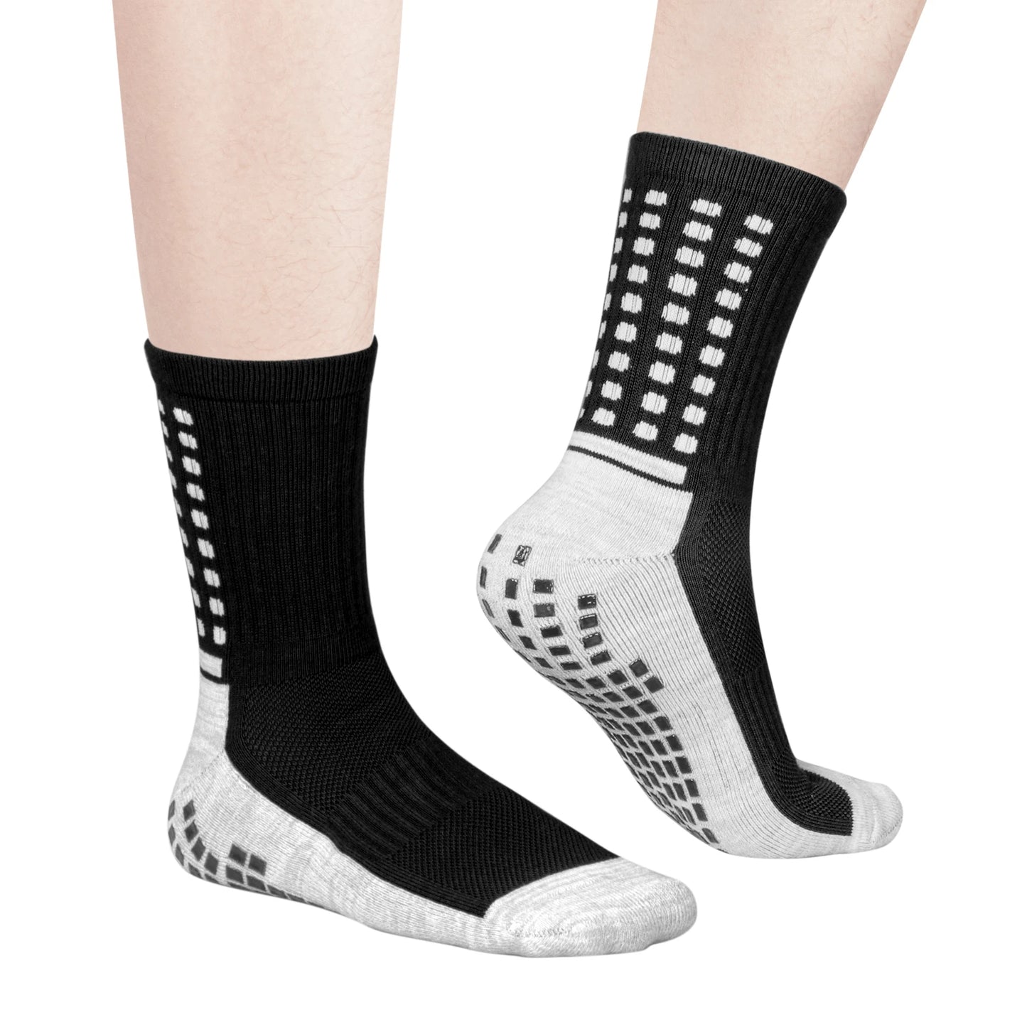 Chaussette chaussure de sécurité - Chaussettes antidérapantes pour hommes - 3 Paires Vert / L (37-41)EU
