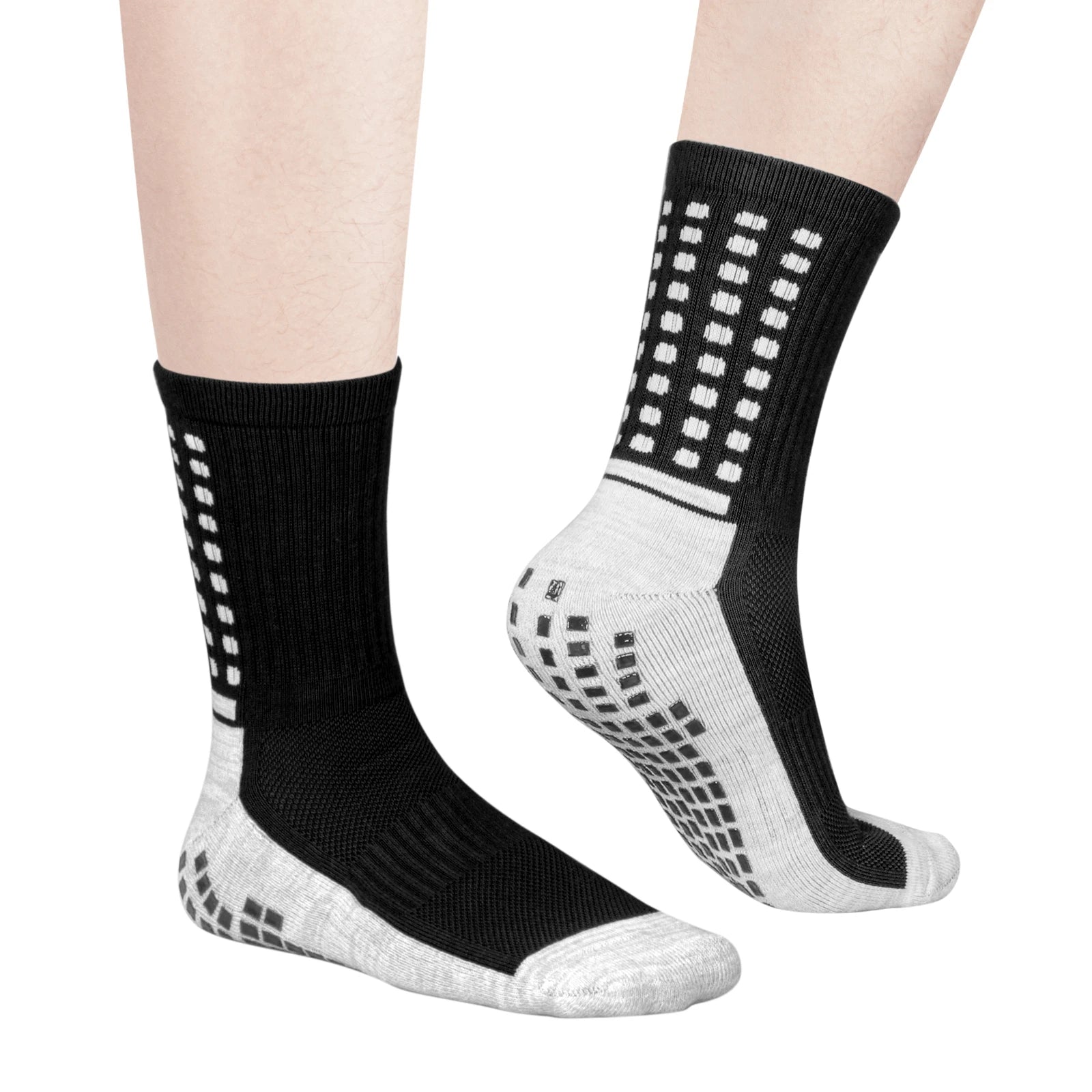 Chaussette chaussure de sécurité - Chaussettes antidérapantes pour hommes - 3 Paires Vert / L (37-41)EU