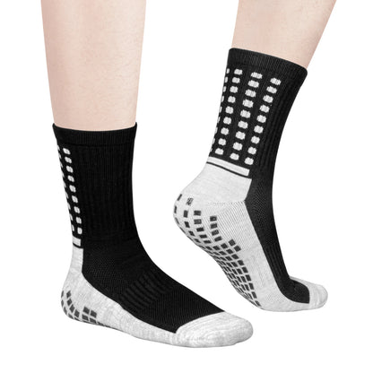 Chaussette chaussure de sécurité - Chaussettes antidérapantes pour hommes - 3 Paires Vert / L (37-41)EU