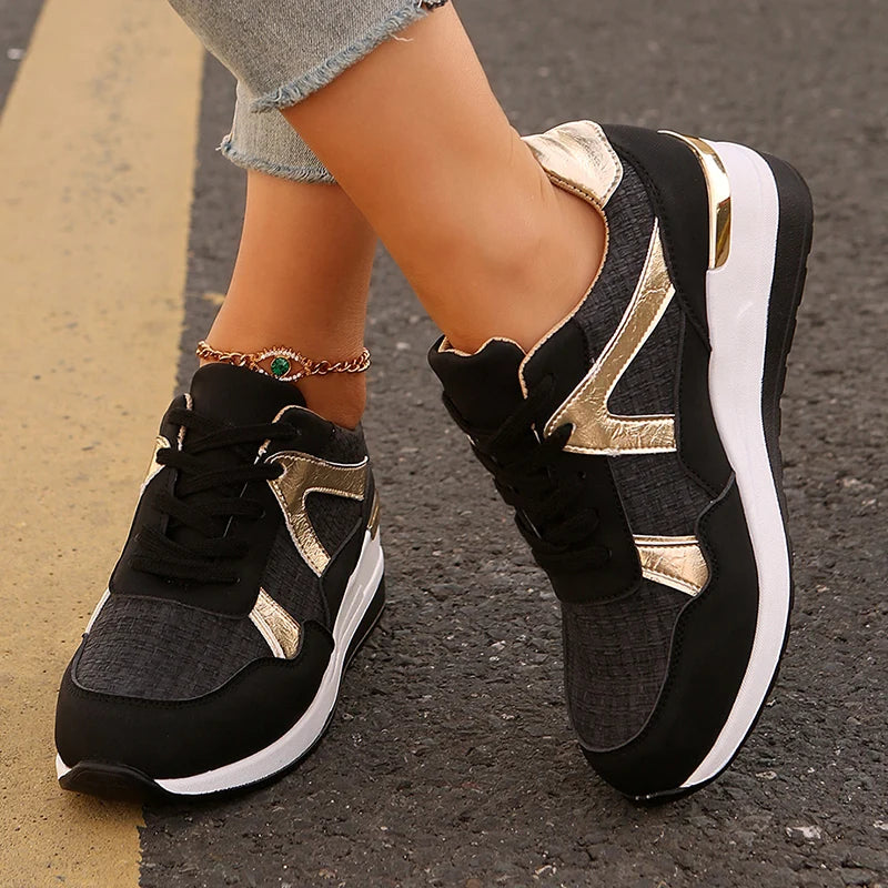 Basket orthopédique femme - Sneakers confortables à semelle épaisse non