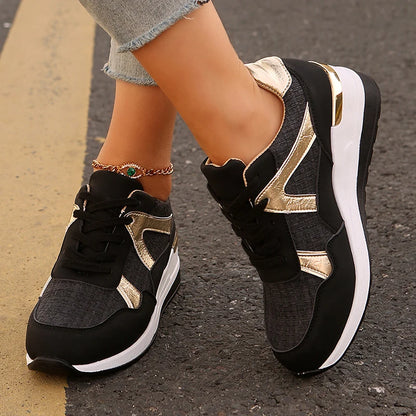 Basket orthopédique femme - Sneakers confortables à semelle épaisse non