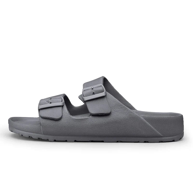Claquette orthopédique homme à deux brides réglables - Bleu / 42
