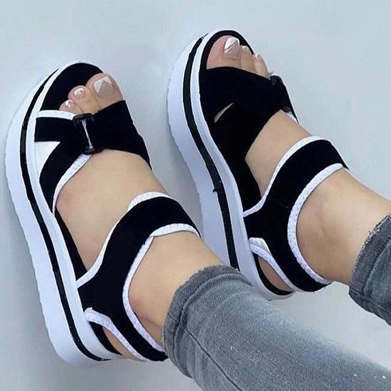 Sandales Femme à Talon Compensé - Confort Orthopédique - Style élégant Pour Mariage, Soirée, été - Taille 36 à 40 - 6