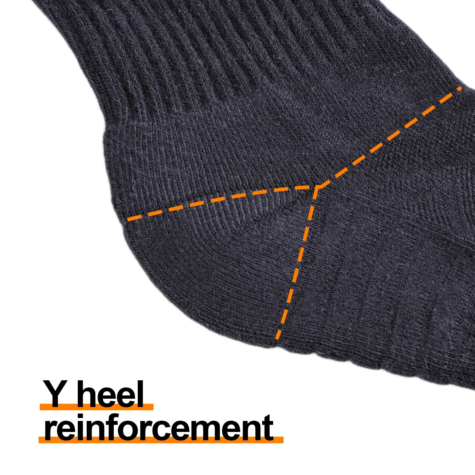 Chaussette chaussure de sécurité - Coton respirant pour un confort optimal - 5 Paires Gris / XL 41-44