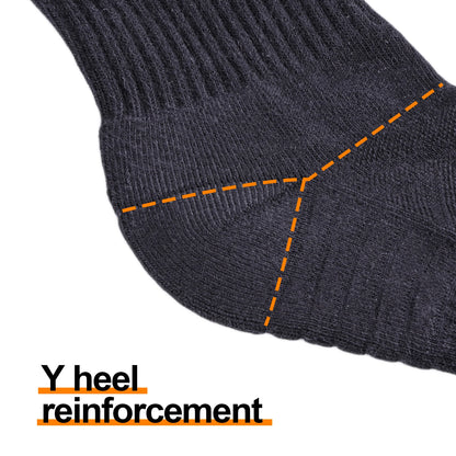 Chaussette chaussure de sécurité - Coton respirant pour un confort optimal - 5 Paires Gris / XL 41-44