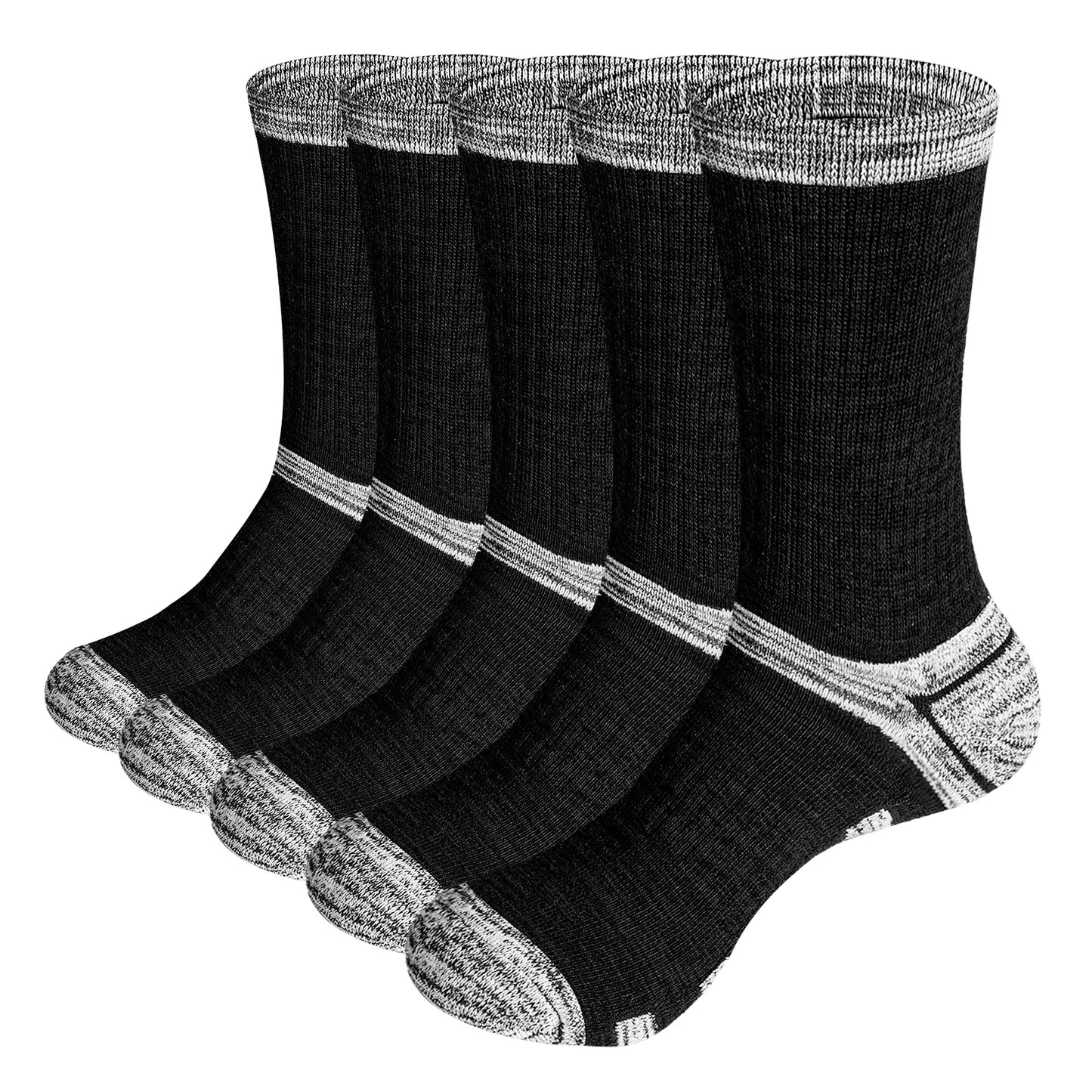 Chaussette chaussure de sécurité - Chaussettes de randonnée en coton - 5 Paires Vert / XL EU(41-44)