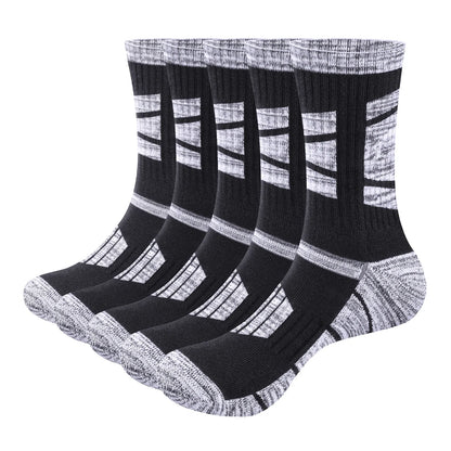 Chaussette chaussure de sécurité - Chaussettes de randonnée en coton - 5 Paires Noir / L( 37-41 EU)