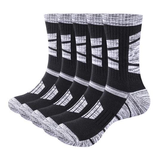 Chaussette chaussure de sécurité - Chaussettes de randonnée en coton - 5 Paires Noir / L( 37-41 EU)