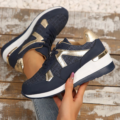 Basket orthopédique femme - Sneakers confortables à semelle épaisse non