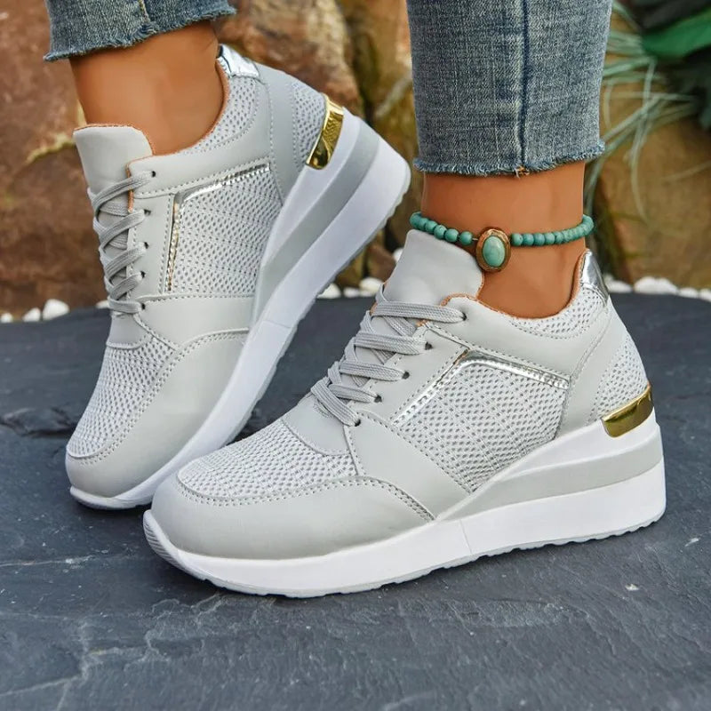 Basket orthopédique femme - Sneakers légères à semelle épaisse et
