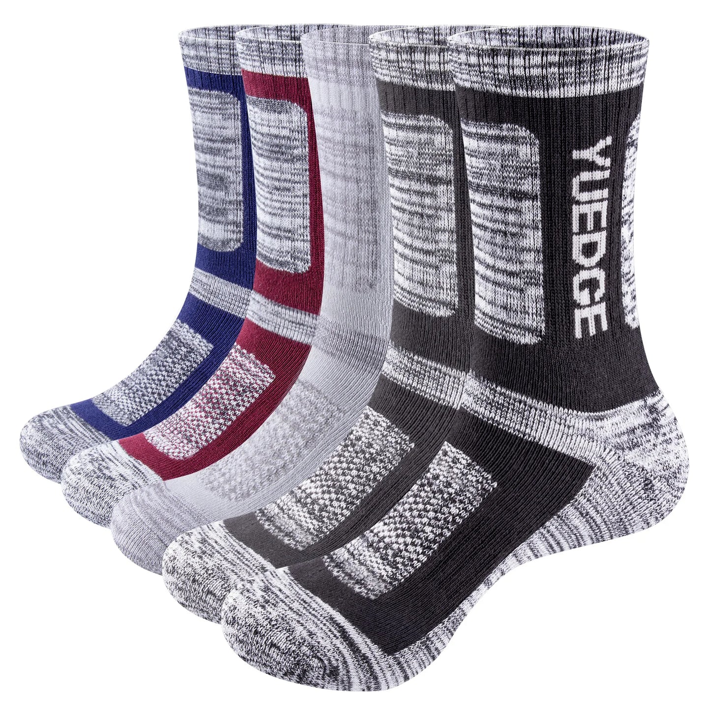 Chaussette chaussure de sécurité - Chaussettes thermiques respirantes - 5 Pairs Red / Xl(41-44 eu)