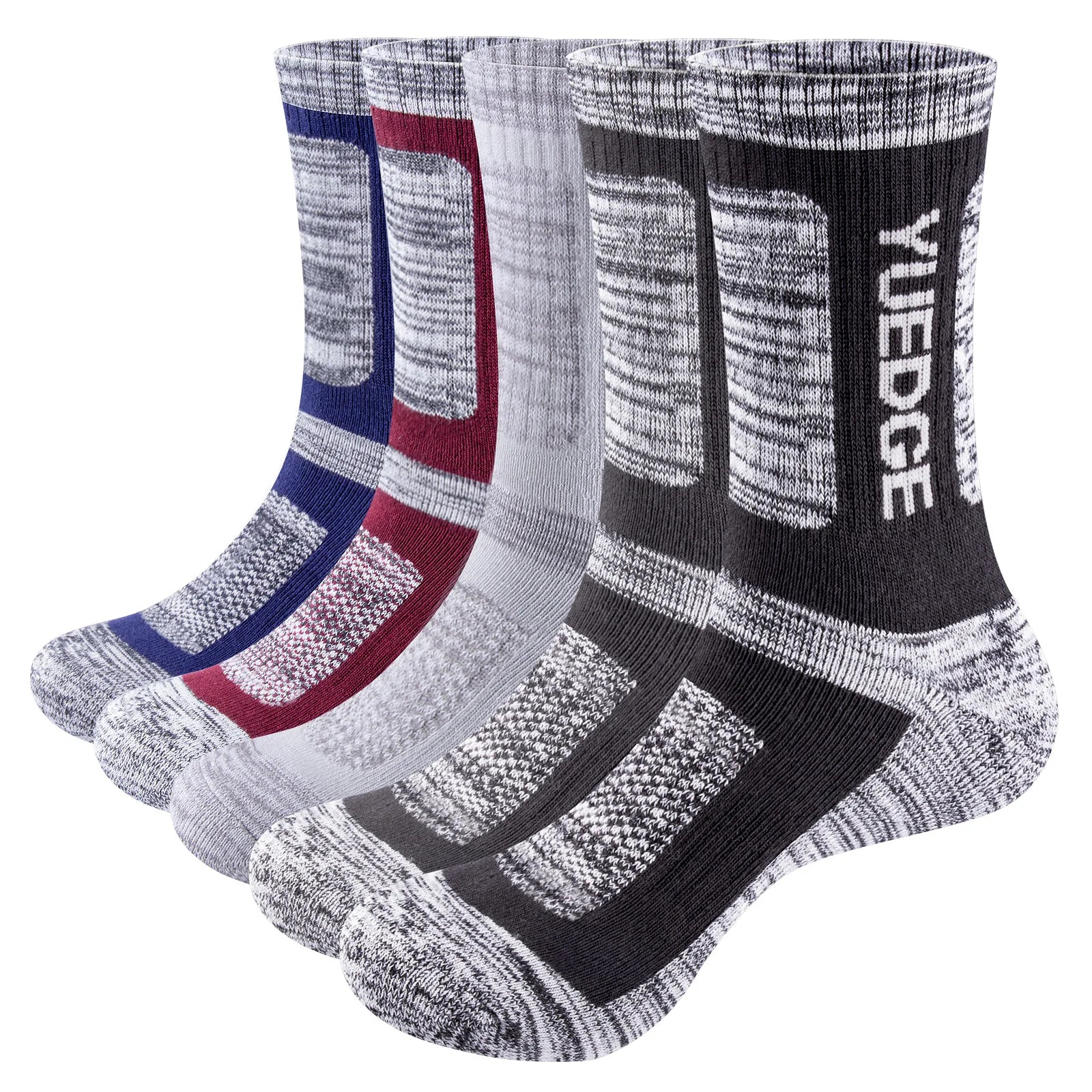 Chaussette chaussure de sécurité - Chaussettes thermiques respirantes - 5 Pairs Red / Xl(41-44 eu)