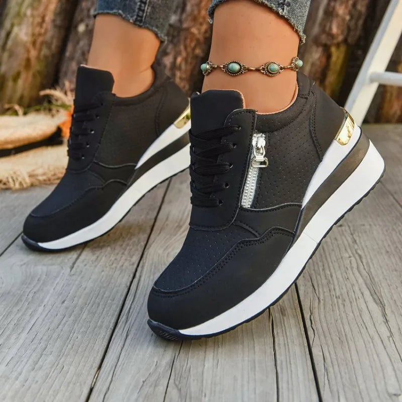 Basket orthopédique femme - Sneakers légères à semelle épaisse et