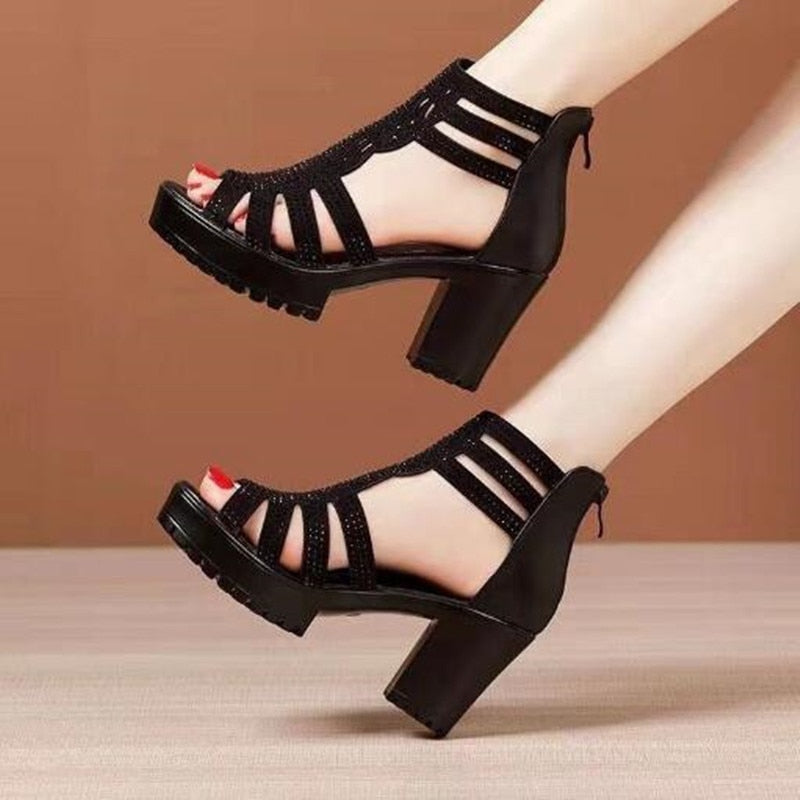 Damen-Sandalen mit hohem Absatz – Heely