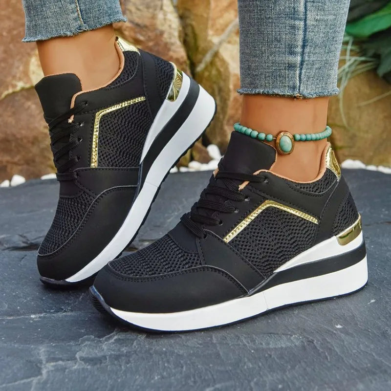 Basket orthopédique femme - Sneakers légères à semelle épaisse et