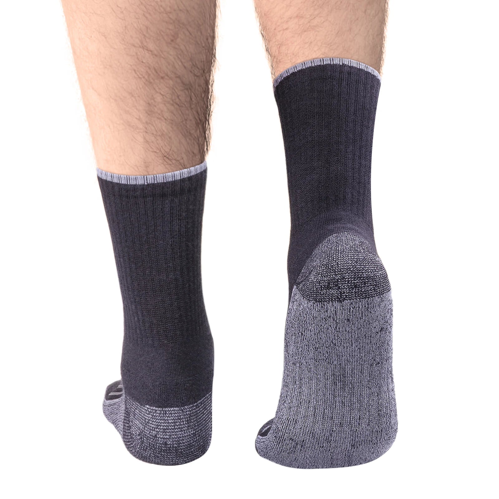 Chaussette chaussure de sécurité - Chaussettes de travail respirantes - 5 Paires Noir / L(Hommes37-41 EU)
