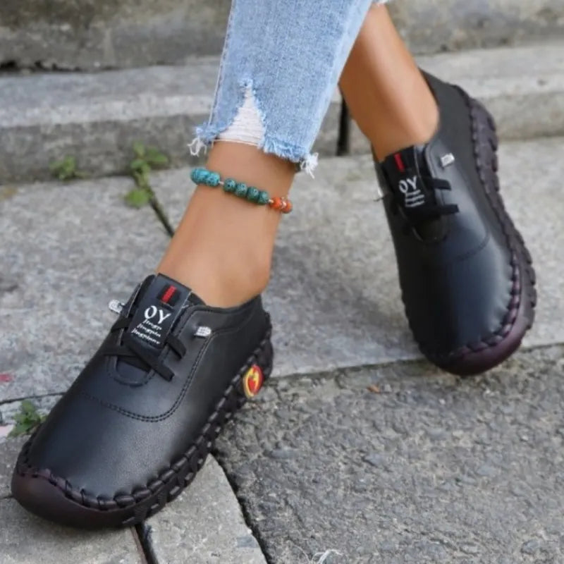 Chaussures Orthopédiques en cuir à lacets pour femmes Denko
