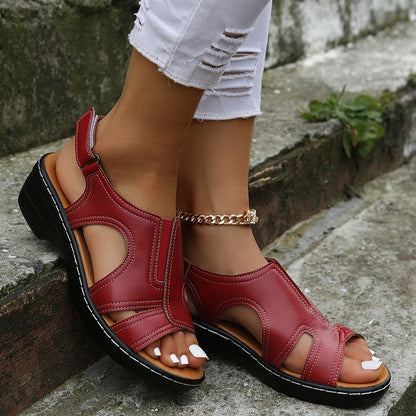 Women's Coordinating Leather Orthopedic Sandals - Swimao