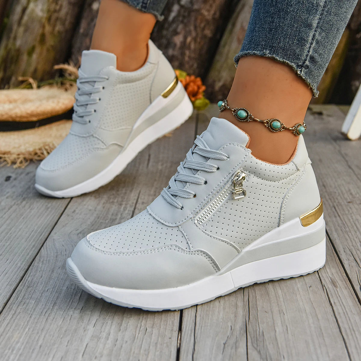 Basket orthopédique femme - Sneakers légères à semelle antidérapante
