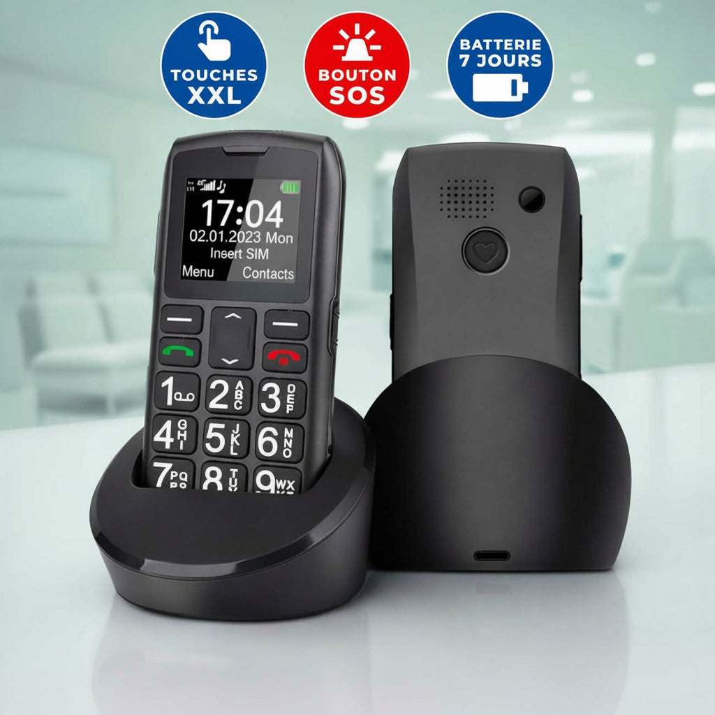 Téléphone Portable Senior Simplifié - SOS et Touches XXL - Default Title
