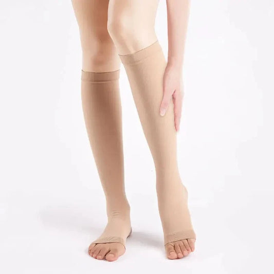Bas de Contention Femme - Beige ouvert