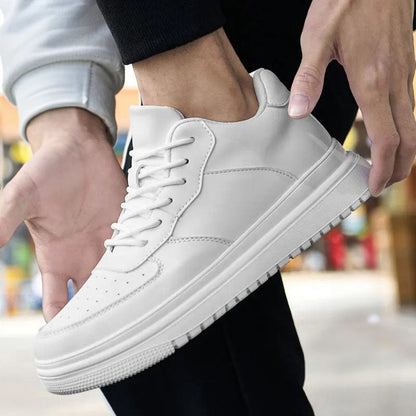 Basket blanc cuir homme