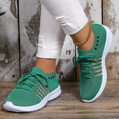 Basket Orthopédique Femme Respirante en Maille Verte - 36