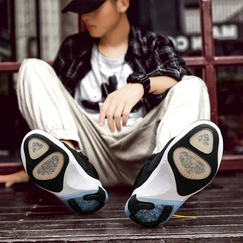 Basket Orthopédique Homme Et Femme Décontractée En Maille - Noir et bleu / 40