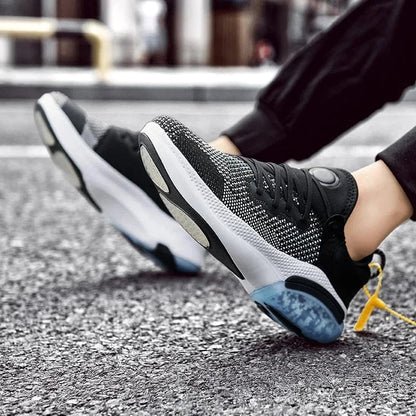 Basket Orthopédique Homme Et Femme Décontractée En Maille - Noir et bleu / 39