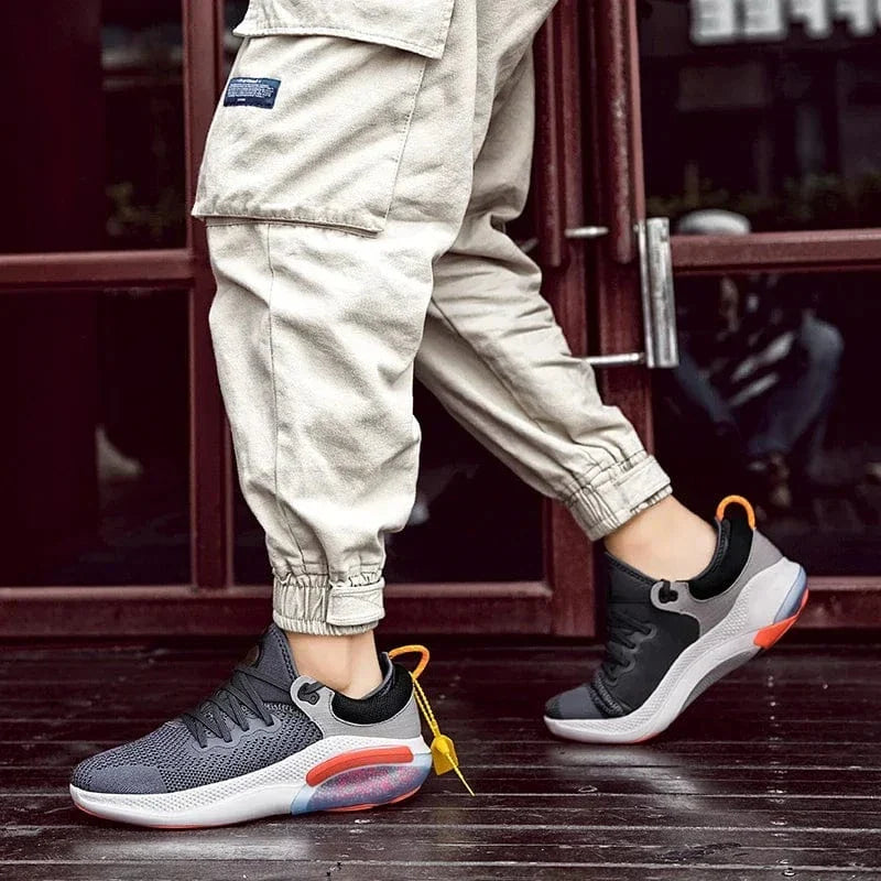 Basket Orthopédique Homme Et Femme Décontractée En Maille - Noir et bleu / 45