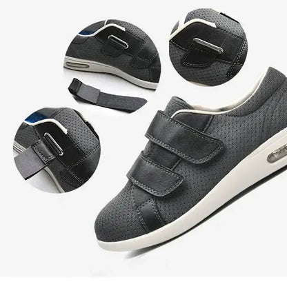 Basket Orthopédique Respirante Et Design À Scratch - Maille gris clair / 39