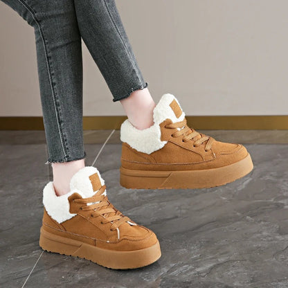 Baskets en moumoute pour femme - 38 / Chocolate