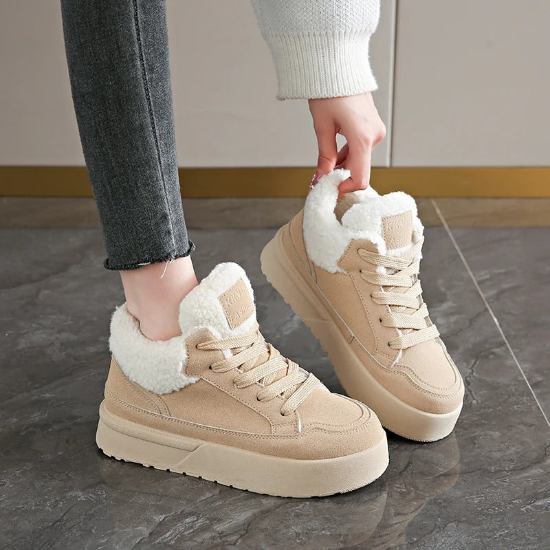 Baskets en moumoute pour femme - 38 / Wheat
