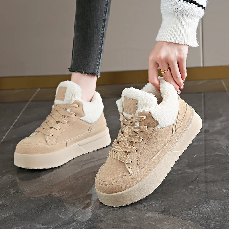 Baskets en moumoute pour femme - 39 / Chocolate