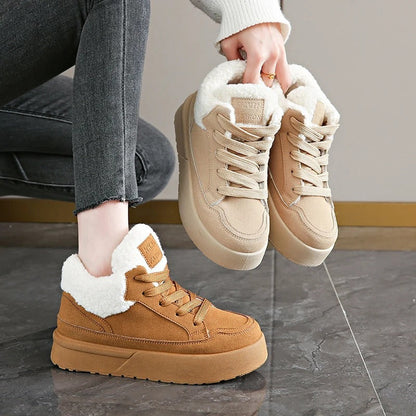 Baskets en moumoute pour femme - 39 / Wheat