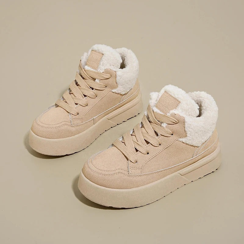 Baskets en moumoute pour femme - 35 / Wheat