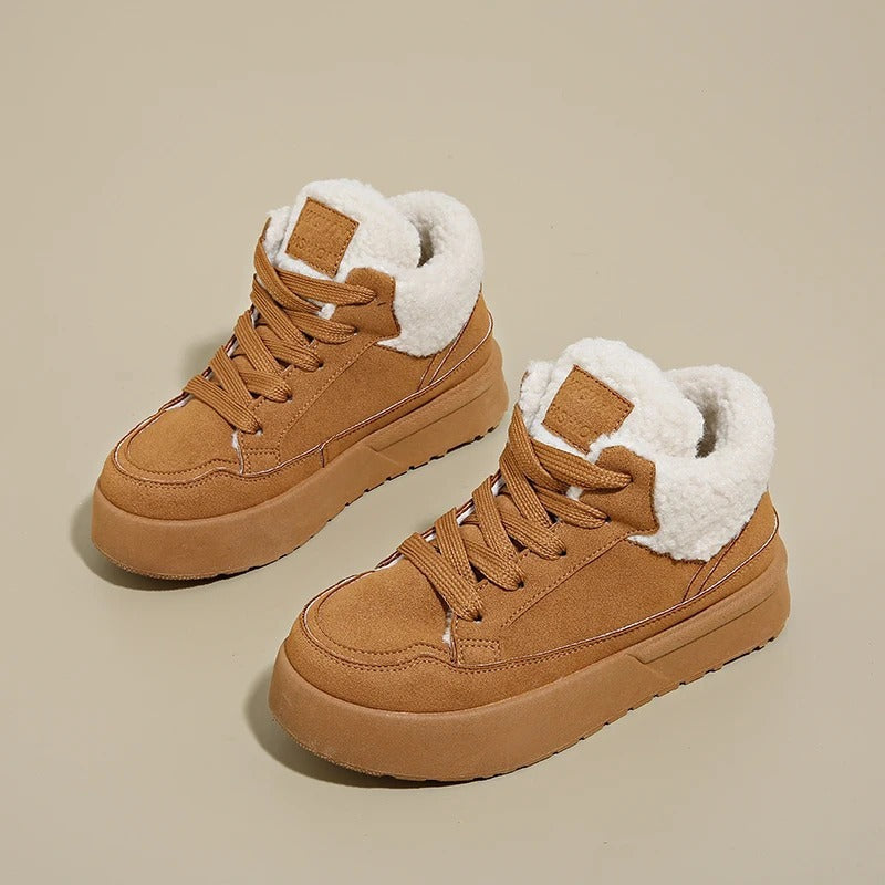 Baskets en moumoute pour femme - 36 / Chocolate