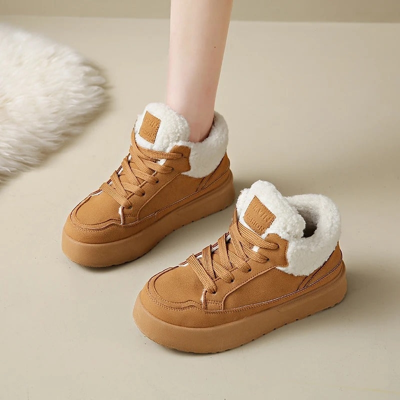 Baskets en moumoute pour femme - 36 / Wheat