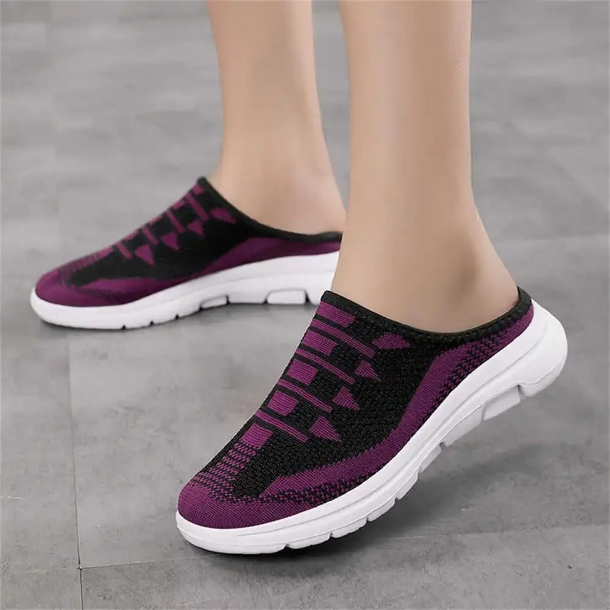 Basket ouverte derrière femme - 36 / Bordeaux