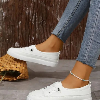 Baskets blanches sobres orthopédiques femme - 36 / Blanc