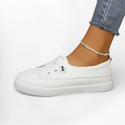 Baskets blanches sobres orthopédiques femme - 35 / Blanc