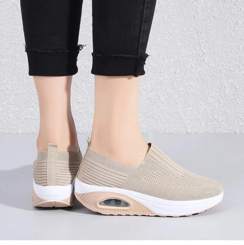 Baskets Orthopédiques Souples à Enfiler - Beige / 38