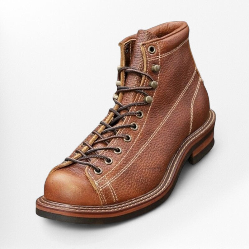Bottines en cuir marron pour homme au style moderne - 39 / Chocolate