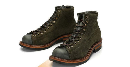Bottines en cuir marron pour homme au style moderne - 39 / Green