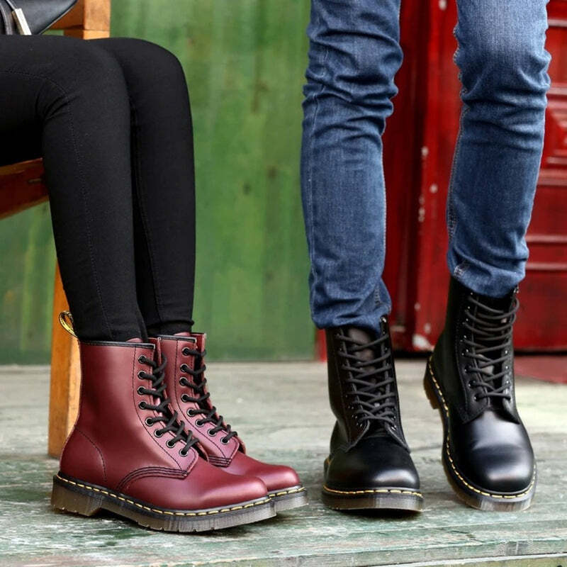 Bottines à lacets pour homme - 36 / DarkRed