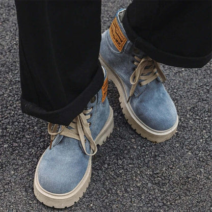 Bottines bleues effet jean - 40 / RoyalBlue